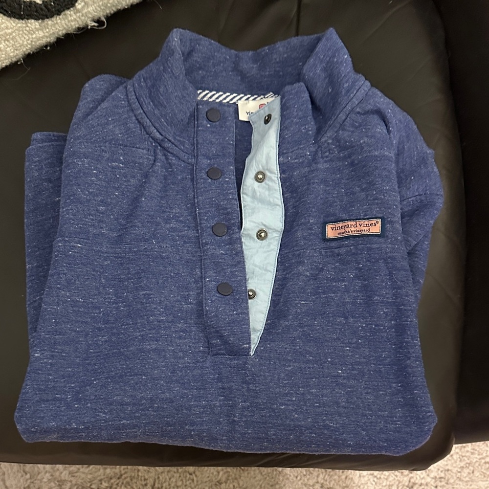 Vineyard Vines Heathered Blue Quarter-Zip